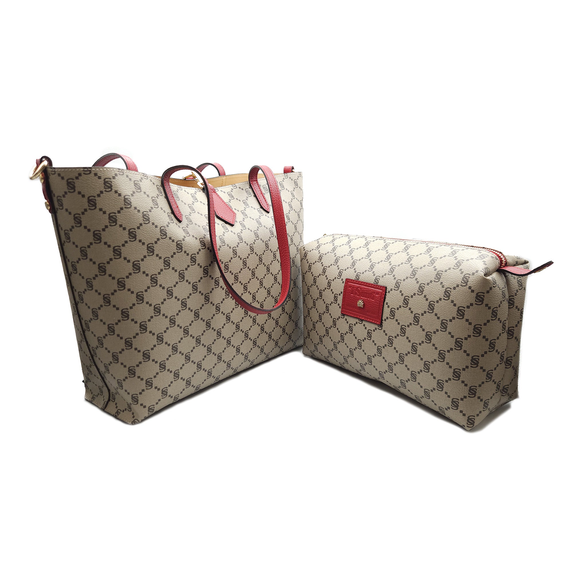 Shopper monogram con pouch interna "I Santi" - 2030