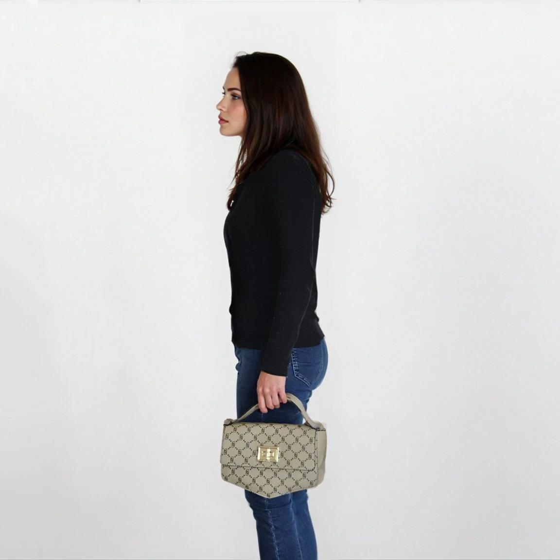 Borsa a Mano con Chiusura Turn-Lock "I Santi" - 2054