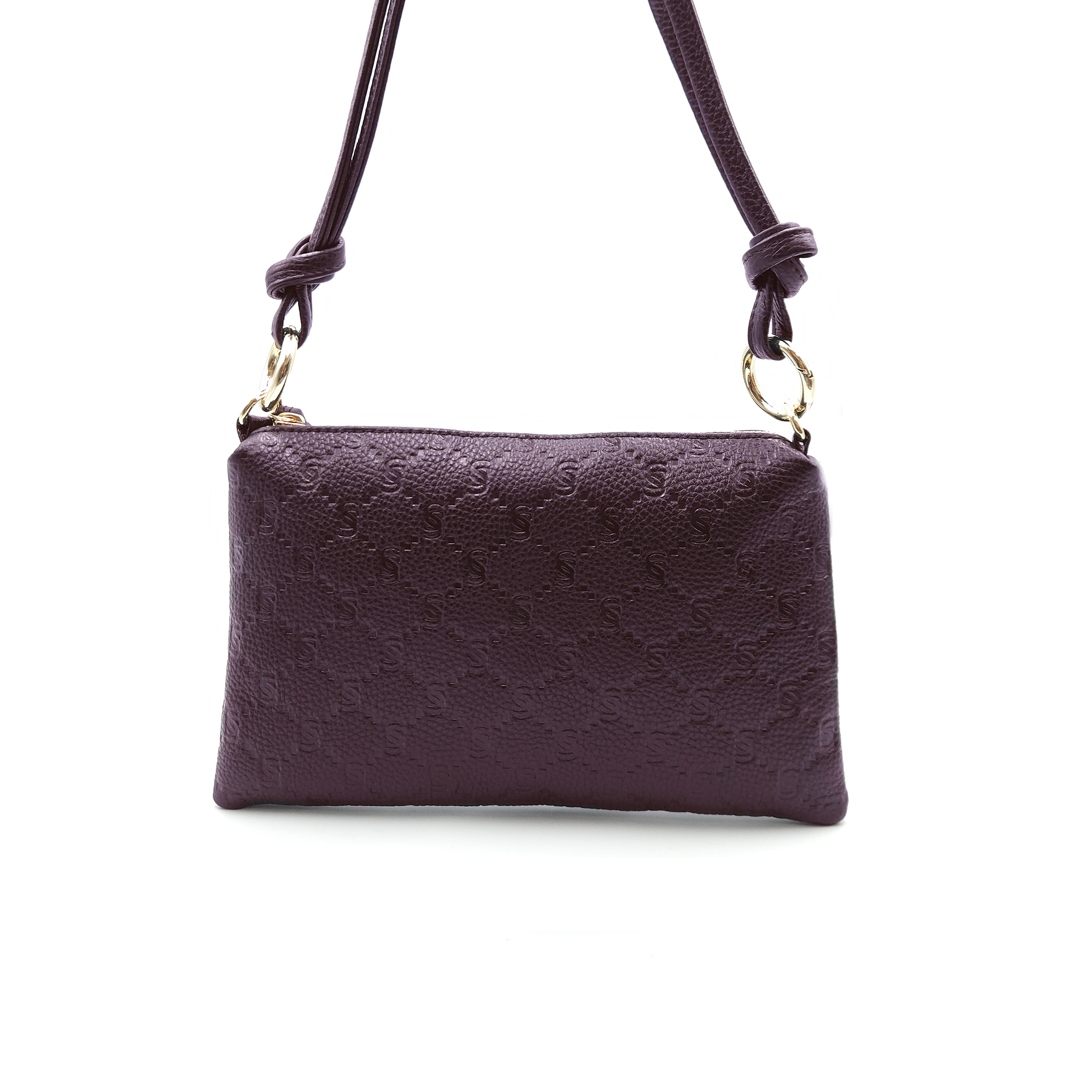 Mini pochette in vera pelle con monogram inciso "i Santi"- 2060