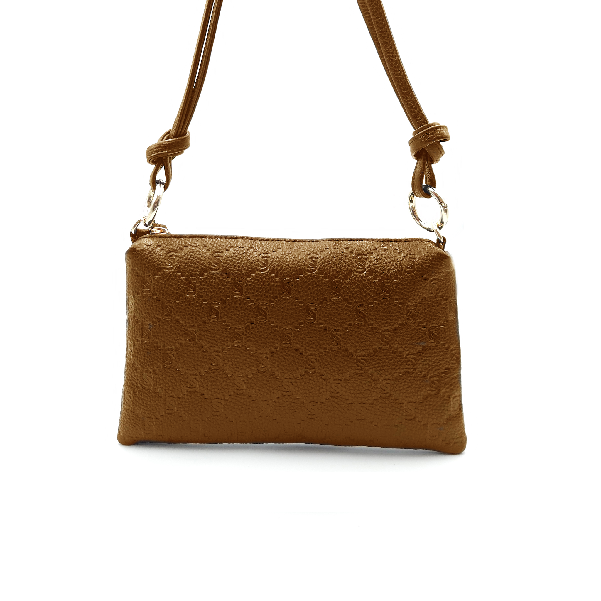 Mini pochette in vera pelle con monogram inciso "i Santi"- 2060