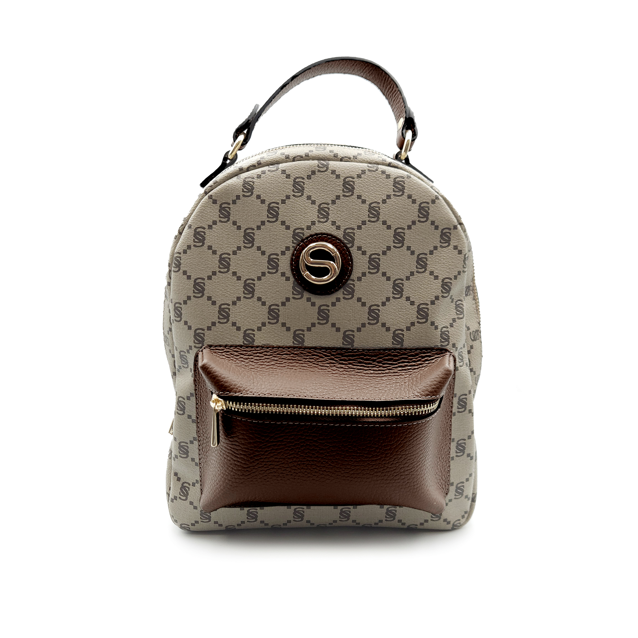 Zaino monogram con tasca frontale "I Santi" - 2040