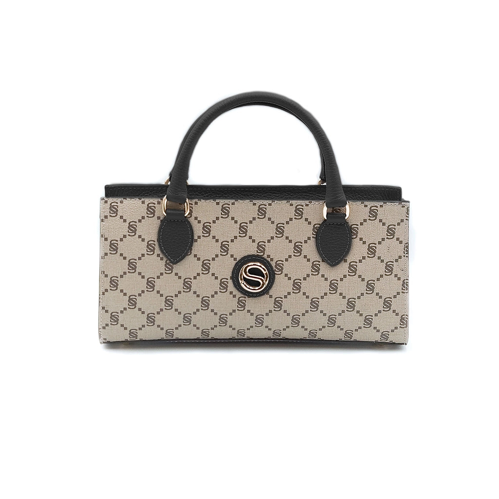 Mini handbag monogram con manici in pelle 2066