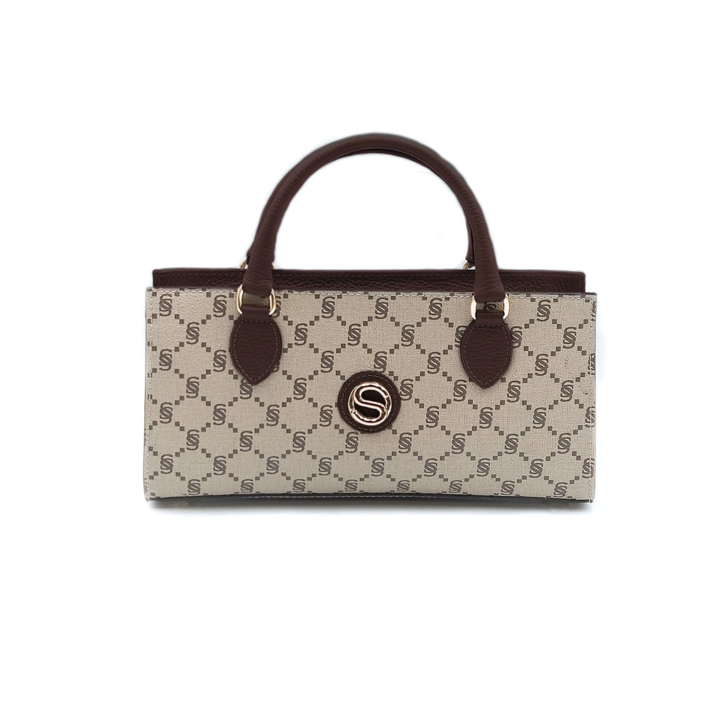 Mini handbag monogram con manici in pelle 2066
