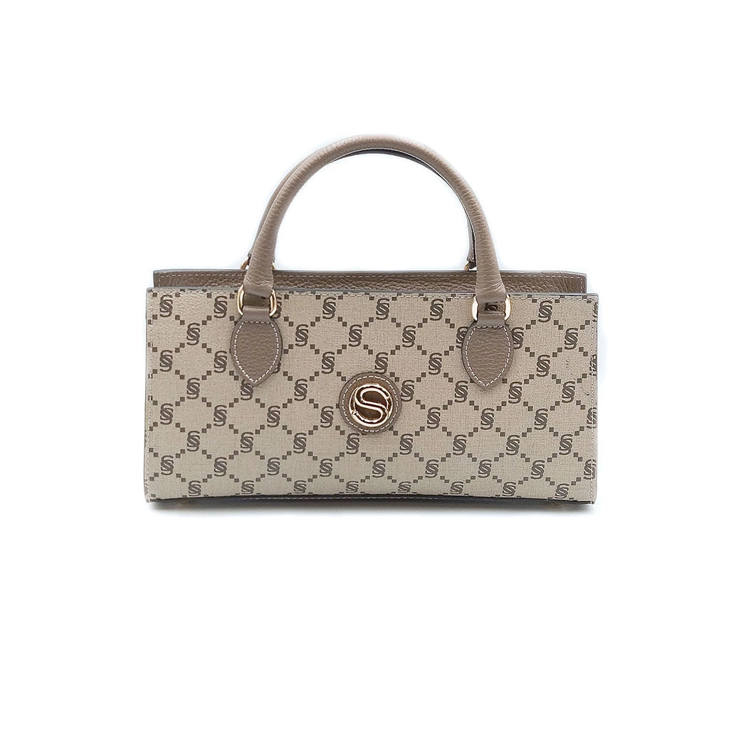 Mini handbag monogram con manici in pelle 2066
