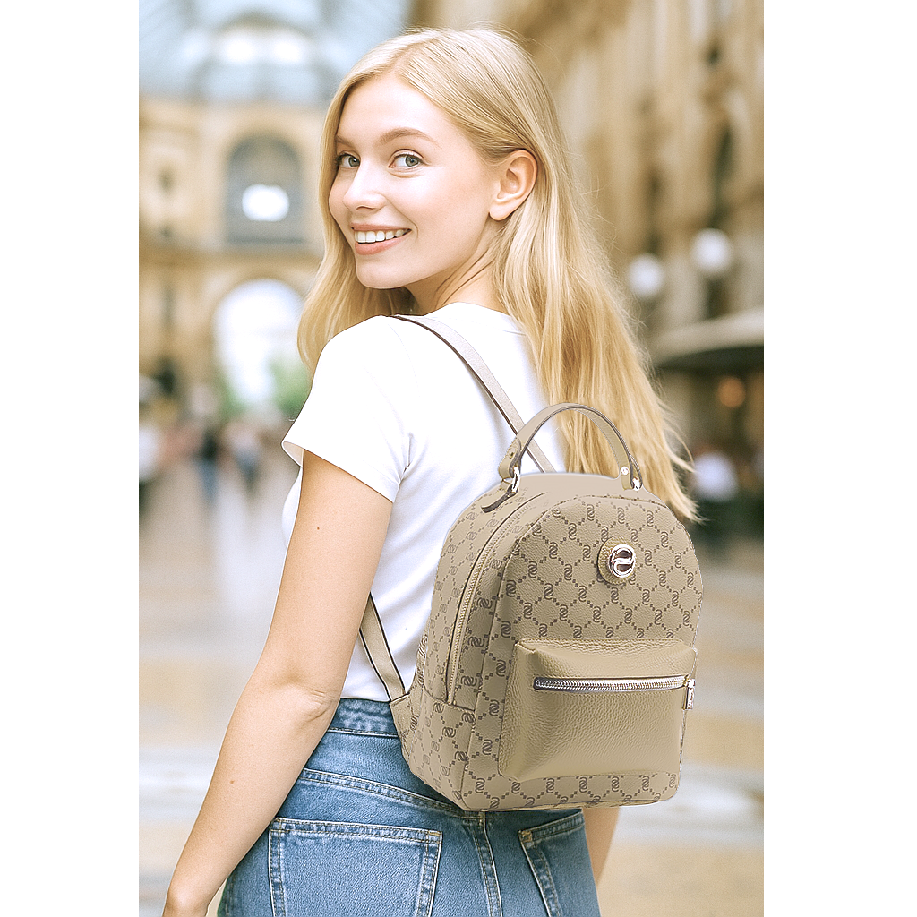 Zaino monogram con tasca frontale "I Santi" - 2040